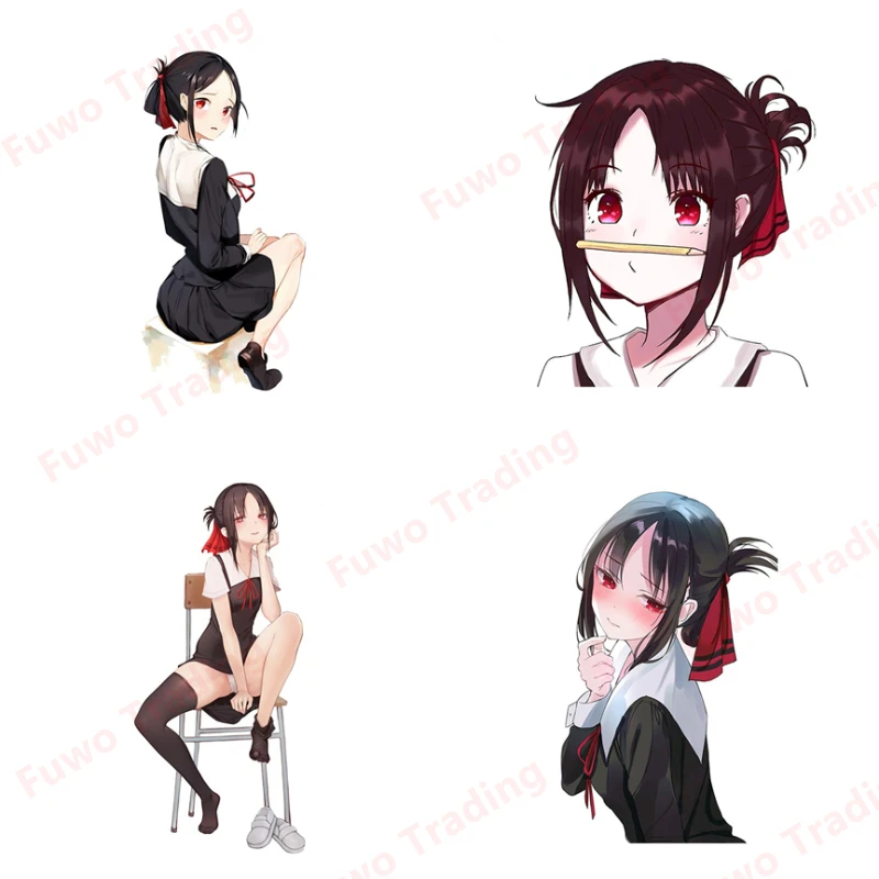 Cartoons Anime Car Sticker Kaguya Sama Love Is War Vinyl Decal Waterproof Sunscreen for Windshield Motorcycle Bumper Decor PVC