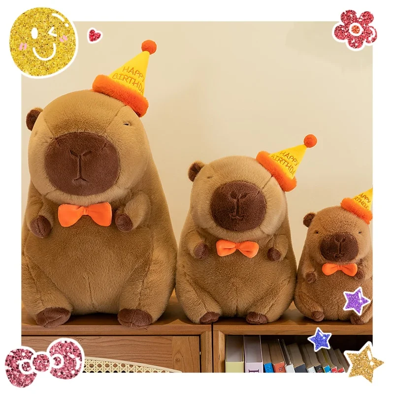 

Kawaii Hot Capybara, пушистая аниме, плюшевая игрушка, мягкая кукла, детский подарок на день рождения, украшение для комнаты