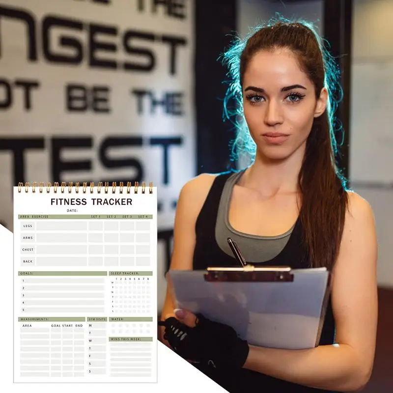 Agenda fitness quotidiana Localizzatore personale quotidiano di salute e benessere Robusto pianificatore di nutrizione e allenamento per donne e uomini per tracciare la palestra e