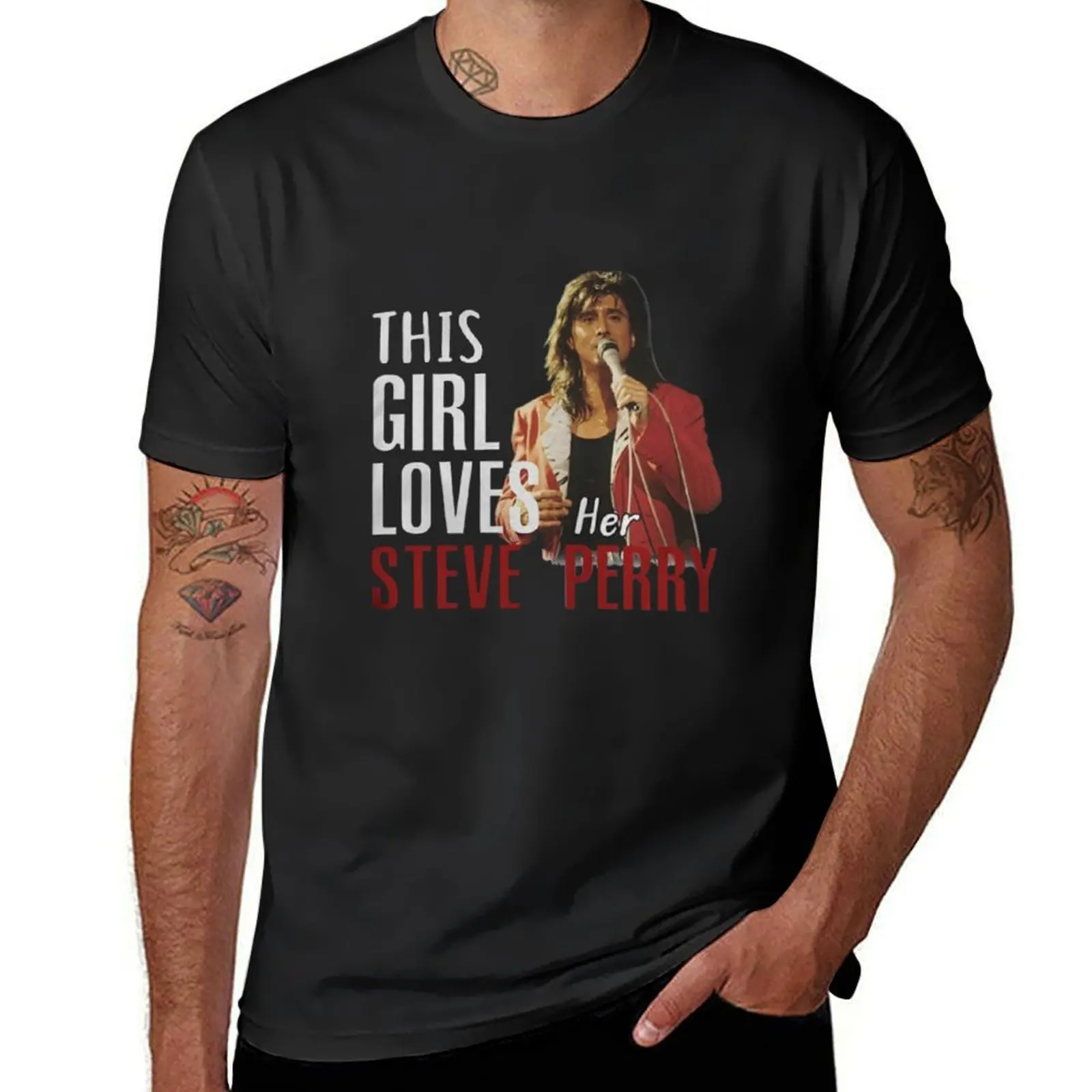 

This Girl Loves Her Steve Perry T-Shirt graphics sweat customs funnys mens champion t shirts