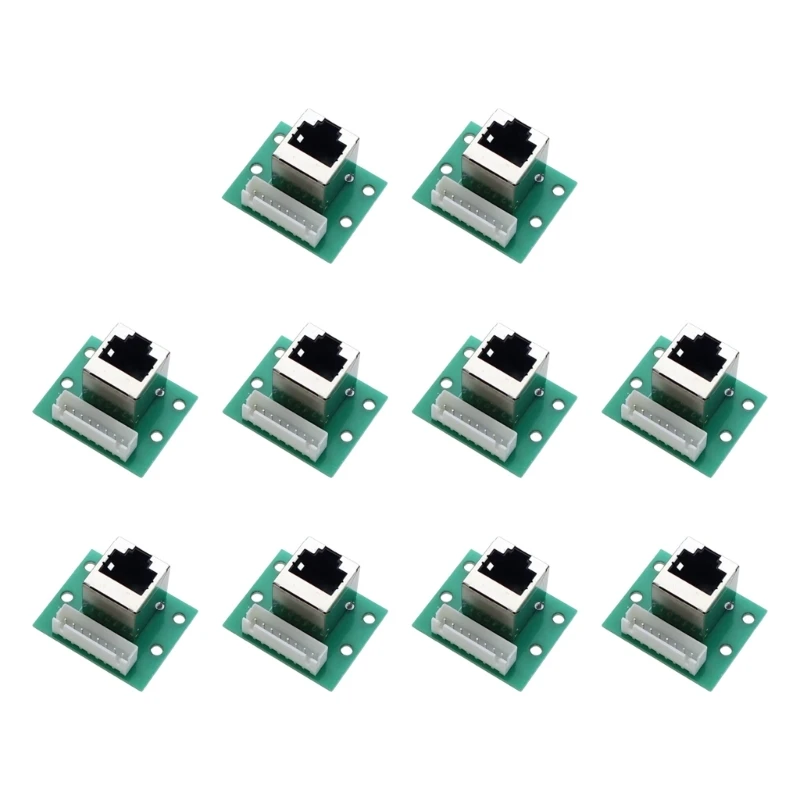 U2JE Fast Speed Networking Test Board With 8P8C RJ45 And 2.54mm Spacing Pin Headers Networking Port Adapter Test