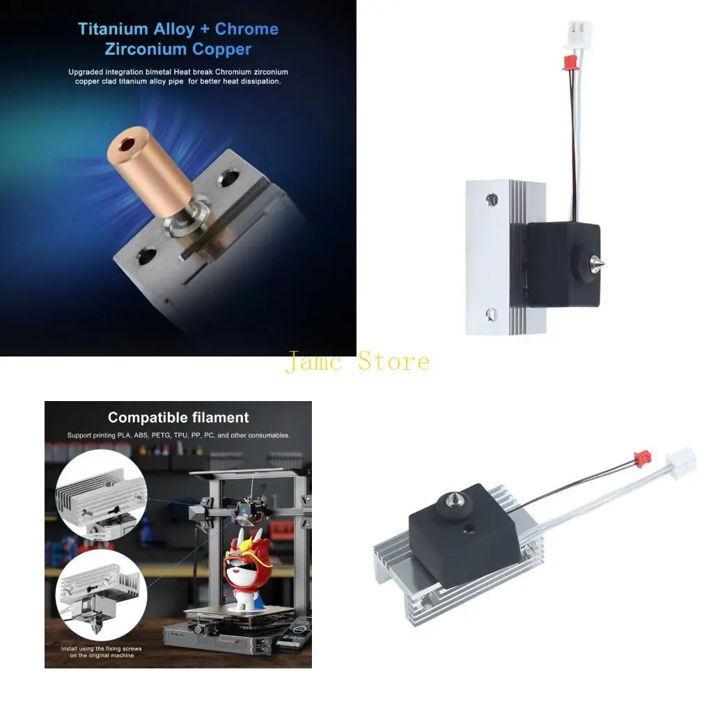 

LX0B Metal Taletbread Extruder Hotend Block для принтеров серии Ender 3 S1