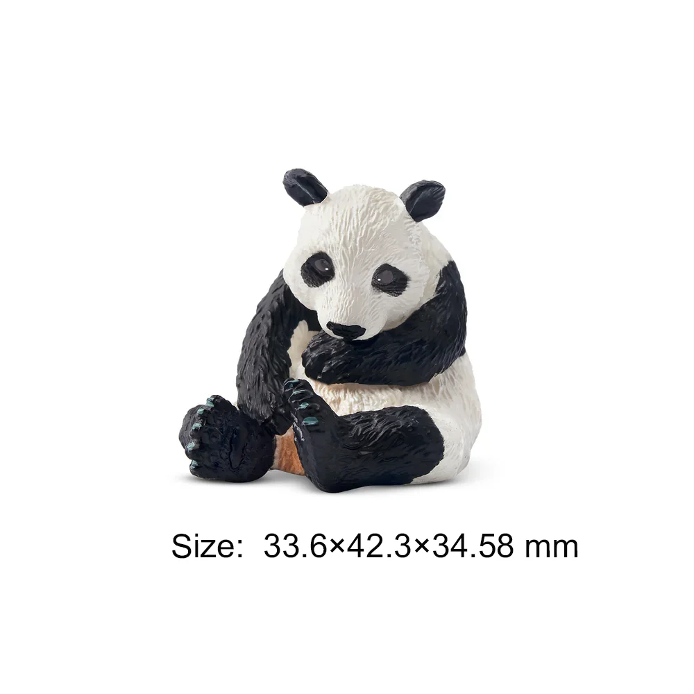 Toymany Modellino di Panda Addormentato, Giocattolo Simulazione Animale Selvatico, Mini Figurine, Bambole, Action Figure, Regalo per Bambini, Decorazione per Torte