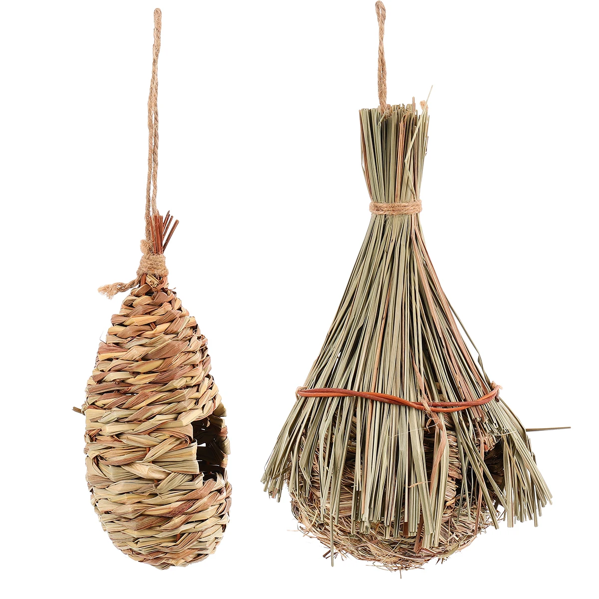

2pcs Straw Bird Nest Comfortable -quality Birdcage Large Cages for Parrots Calopsitas Small Birds Shelter Garden