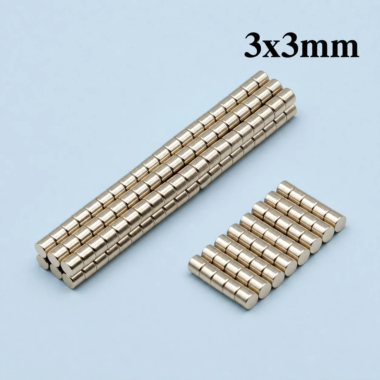 Anti Corrosion Metal Magnetic Neodymium Magnet Round 3x3mm Strong Suction Rust Resistant for Home Storage Workshop