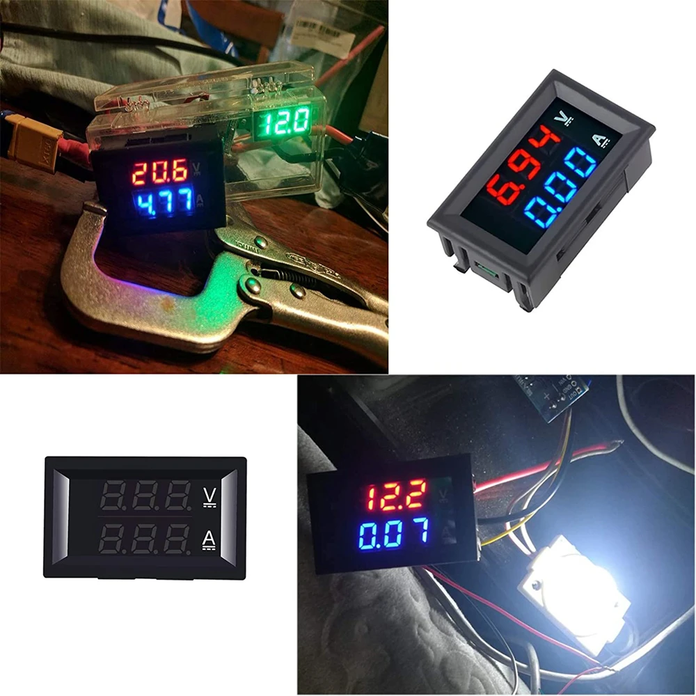 High Quality DC 100V 10A Voltmeter Ammeter Blue + Red LED Amp Dual Digital Volt Meter Gauge Voltage Detector Tester