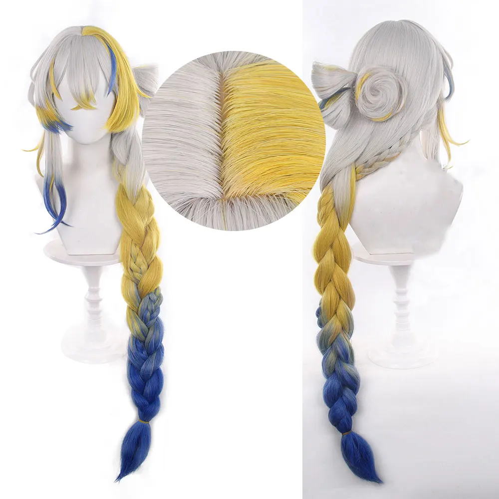 Shu Cosplay Wig  Gradually Changing Color Long Hair Heat Resistant Synthetic Halloween Comic Con Role Play Wig