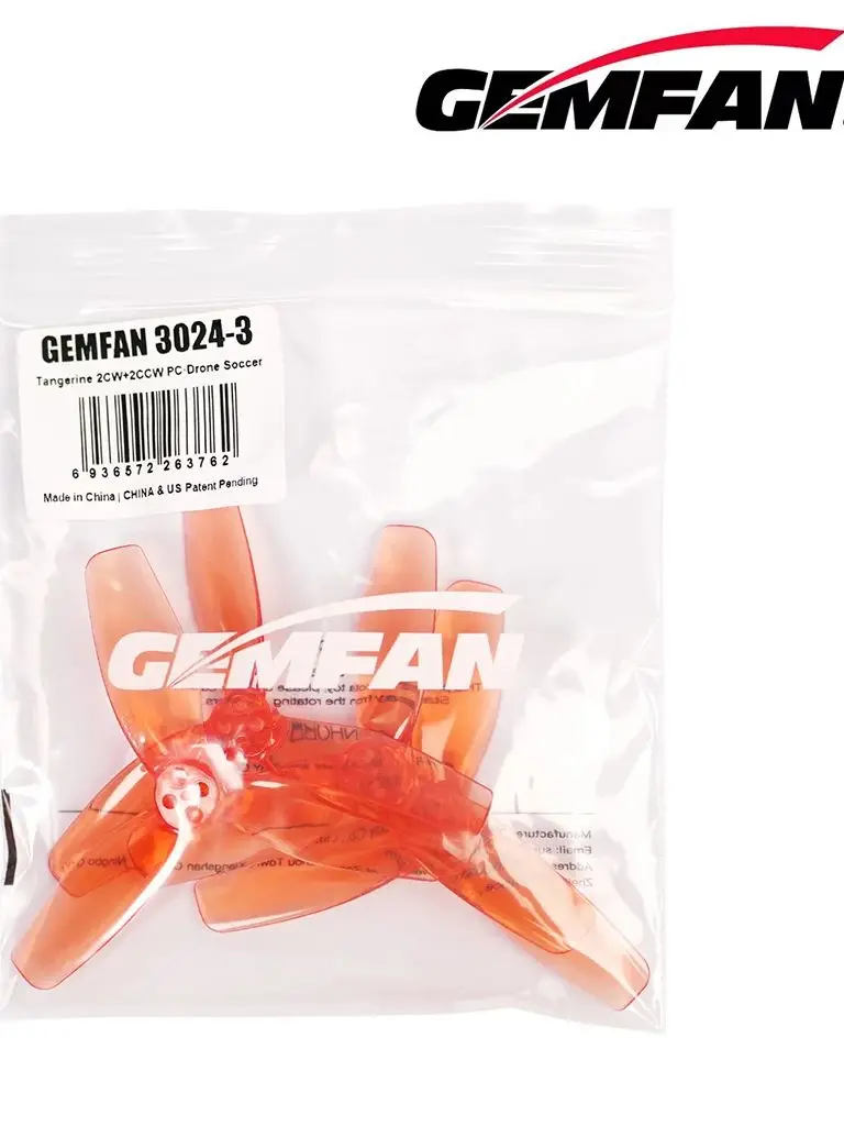 2 paires GEMFAN 3024 2609 hélice à 3 pales accessoire de 3 pouces pour F9A-B RC ballon volant/Drones de football FPV 3 pouces Cinewhoop conduit