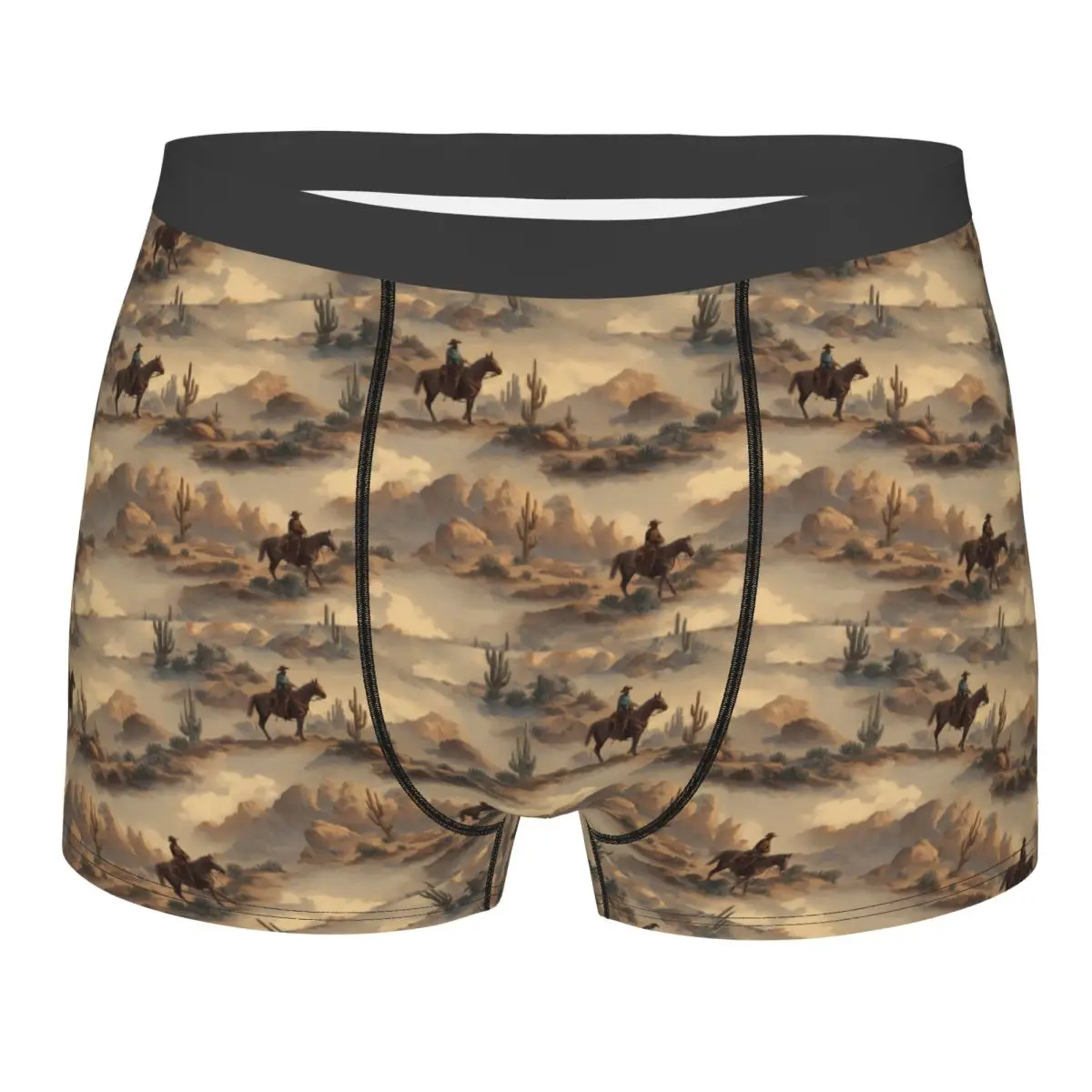 Boxer Underpants Shorts Cowboy In Desert Western Landscape Pattern Panties Men Soft Underwear for Homme Man Boyfriend Gifts