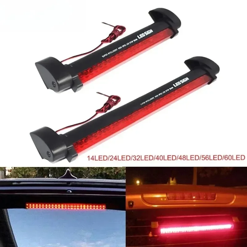 BIF For 12V Red LED Third Brake Light Bar High Mount Stop Warning Rear Parking Signal Lamp for Truck Car Universal