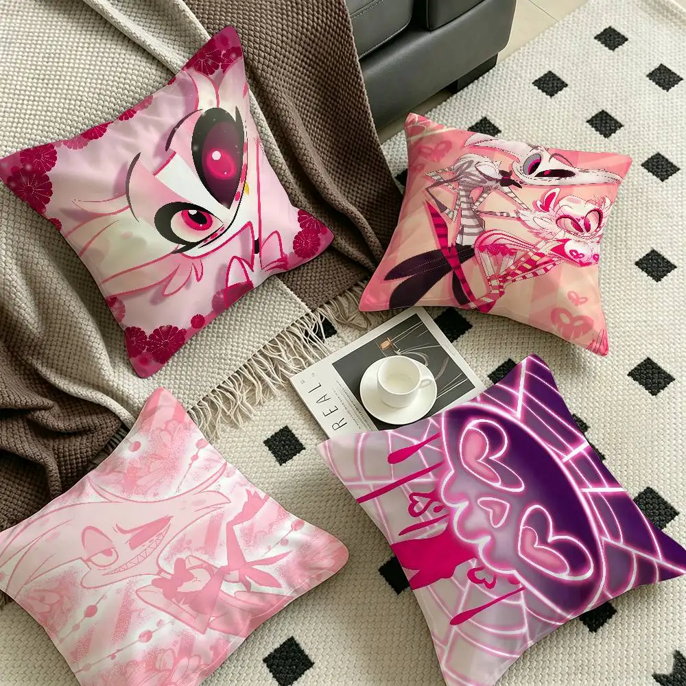 Anime H-hazbin H-hotel Angel Dust Cushion Cover Inches Farmhouse Decor Home Throw Pillow Covers for Couch Decorations