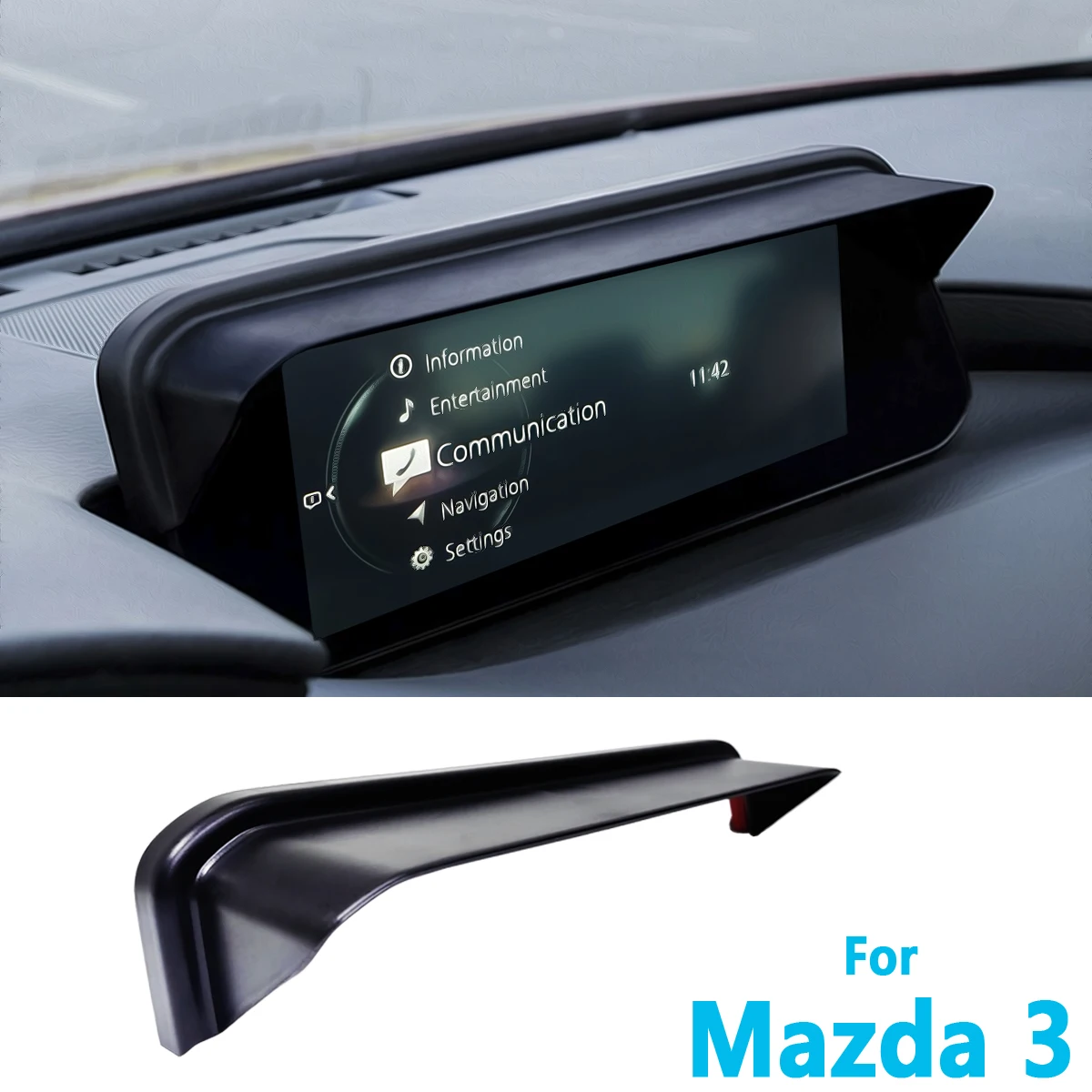 samochodowa osłona przeciwsłoneczna wyświetlacza Infotainment osłona przeciwsłoneczna eliminuje odbicia osłona wyświetlacza samochodowego dla Mazda 3 BP 2019 2020-2023
