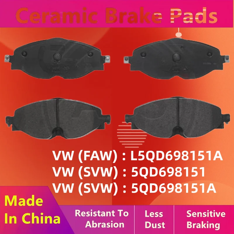 

For Volkswagen Arteon Cc E-Golf 7 Tiguan Bora Front Brake Pad 5QD698151/Auto Parts D1760