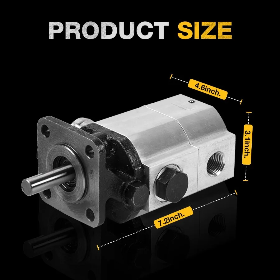 Pompa idraulica Pompa idraulica per tronchi di legno da 16 GPM Pompa divisoria per tronchi a 2 stadi Motore idraulico per pompa a ingranaggi idraulica 9003000PSI