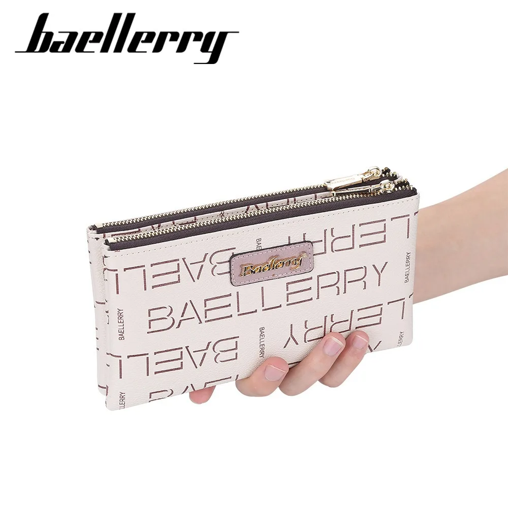 

Baellerry Large Capacity Long Wallet for Women Zipper Coin Purse with Phone Pocket Multi Compartment Crossbody Phone Purse