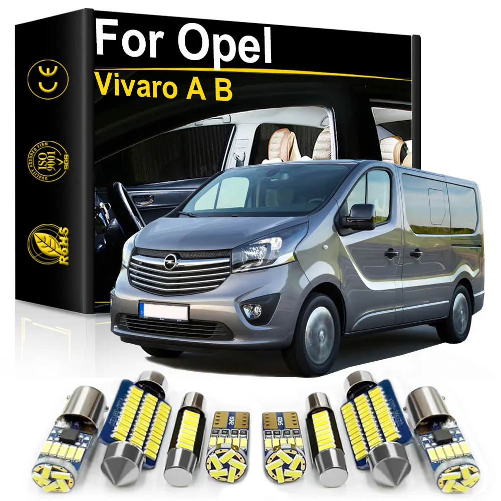 Car Interior LED Light For Opel Vivaro A B 2001 2003 2004 2005 2006 2007 2009 2012 2016 2017 2018 2019 2020 Accessories Canbus