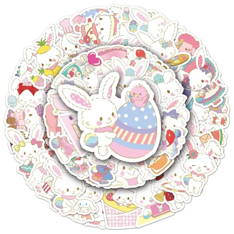 51Pcs Sanrio Wish Me Mell Graffiti Stickers Diy Hand Account Material Decoration Laptop Water Cup Waterproof Sticker Girls Gift