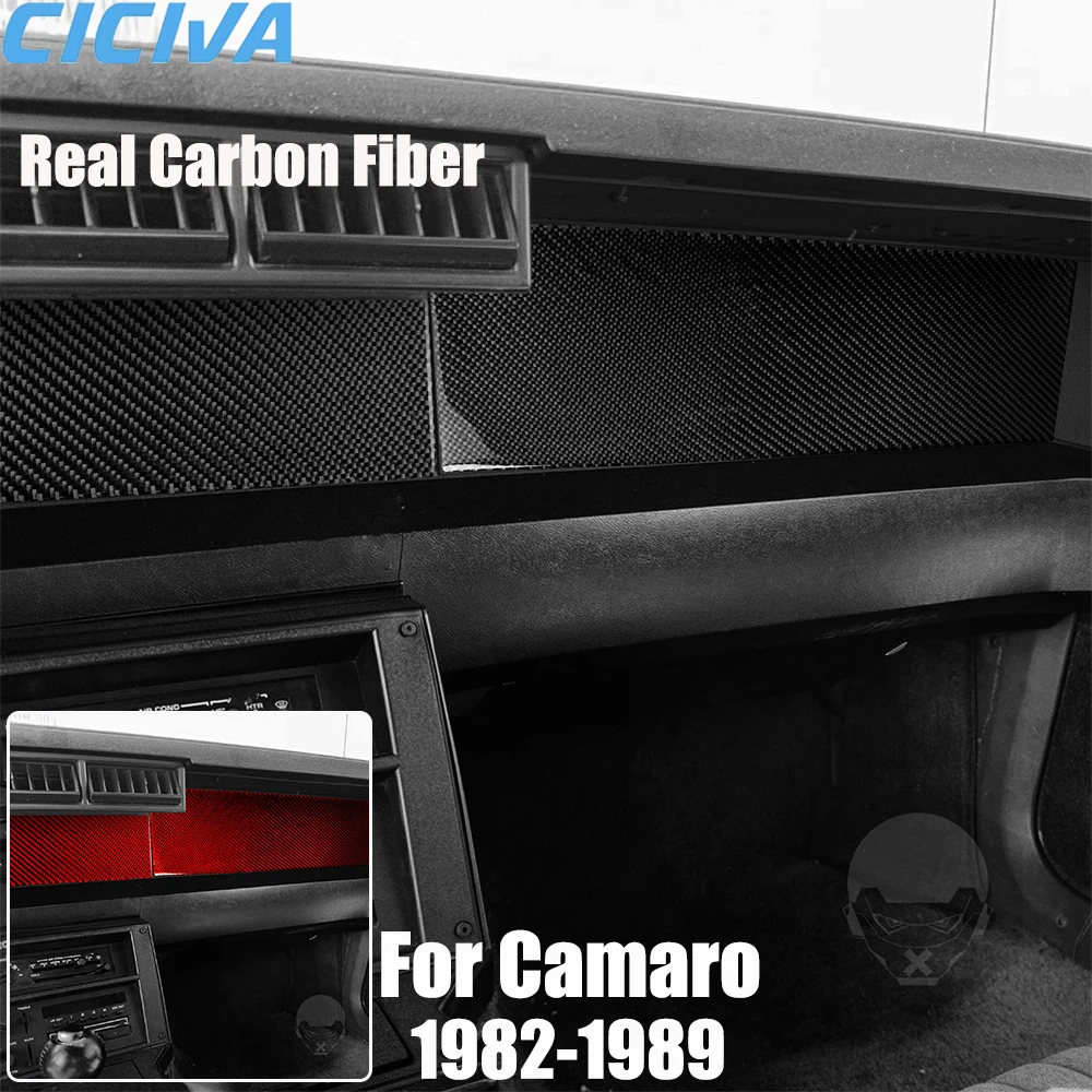 

Настоящее углеродное волокно, автомобильные аксессуары, набор панелей приборной панели, мягкая наклейка для Chevrolet Camaro 3-го поколения IROC-Z/Z28/SS/RS 1982-1989
