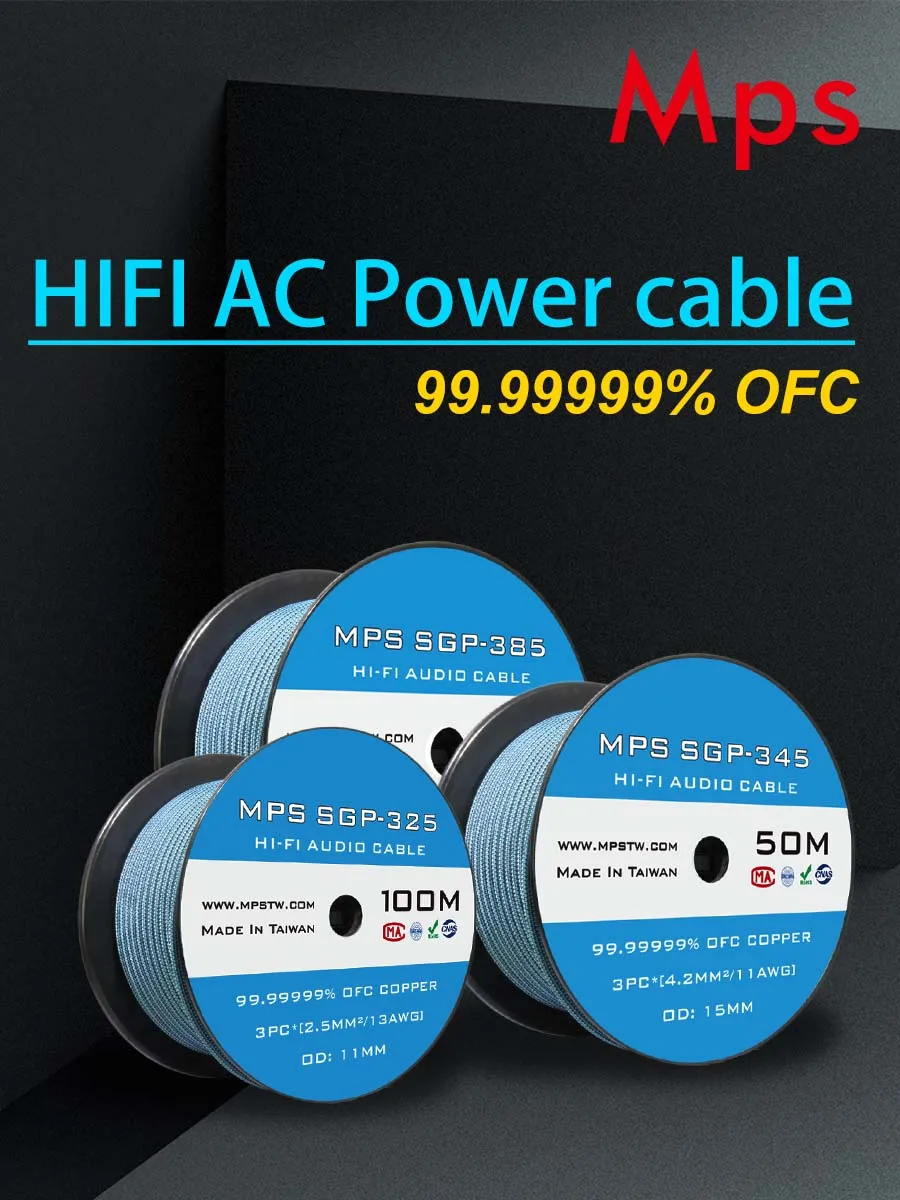 HiFi MPS SGP-325/348/385 99.99999% kabel audio przewód zasilający kabel zasilający do wzmacniacza Hifi CD DAC power bus do systemu hi-fi