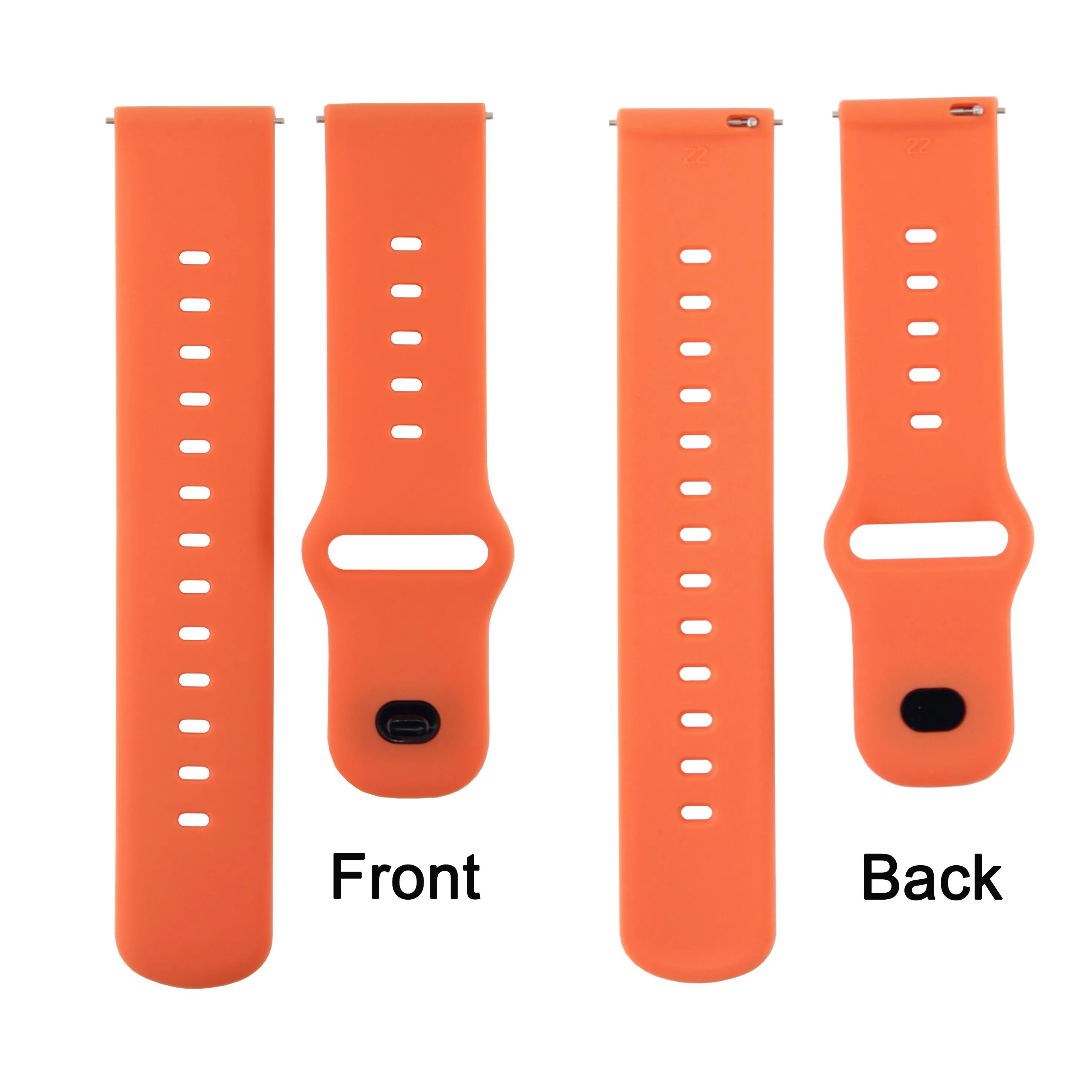 20mm 22mm Universal Silicone Watch Strap Quick Release Frontier Breathable Durable Rectangular Buckle For Sport Smartwatch Band