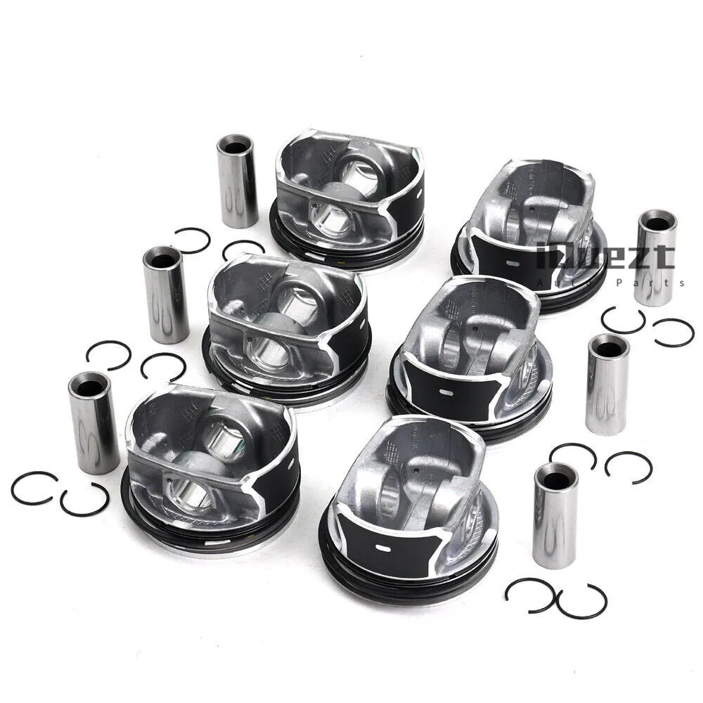 6pcs Pistons & Rings Set STD for Volvo S60 S80 V60 V70 XC60 XC70 3.0 T6 2953CC B6304T 30750892 Bore Φ82.00mm