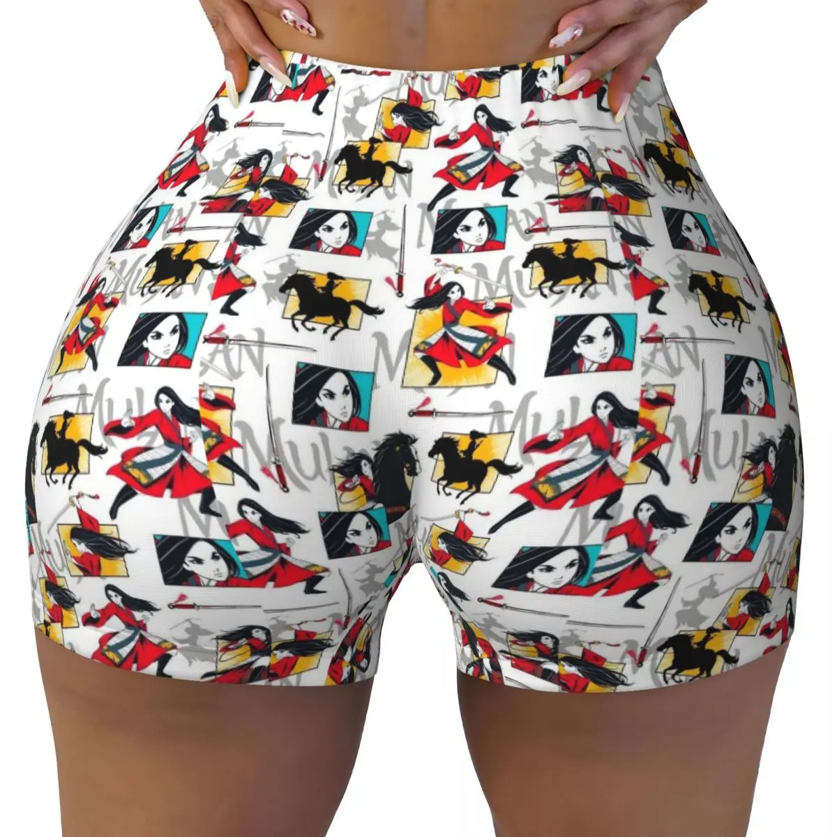 

Custom Mulan Volleyball Biker Workout Shorts Women's Athletic Gym Yoga Shorts
