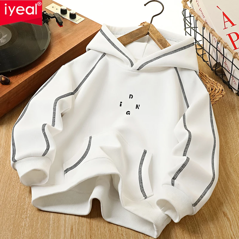 

Детская повседневная одежда IYEAL, весенняя толстовка для мальчиков, новые весенне-осенние модели, красивые детские топы, толстовки для мальчиков
