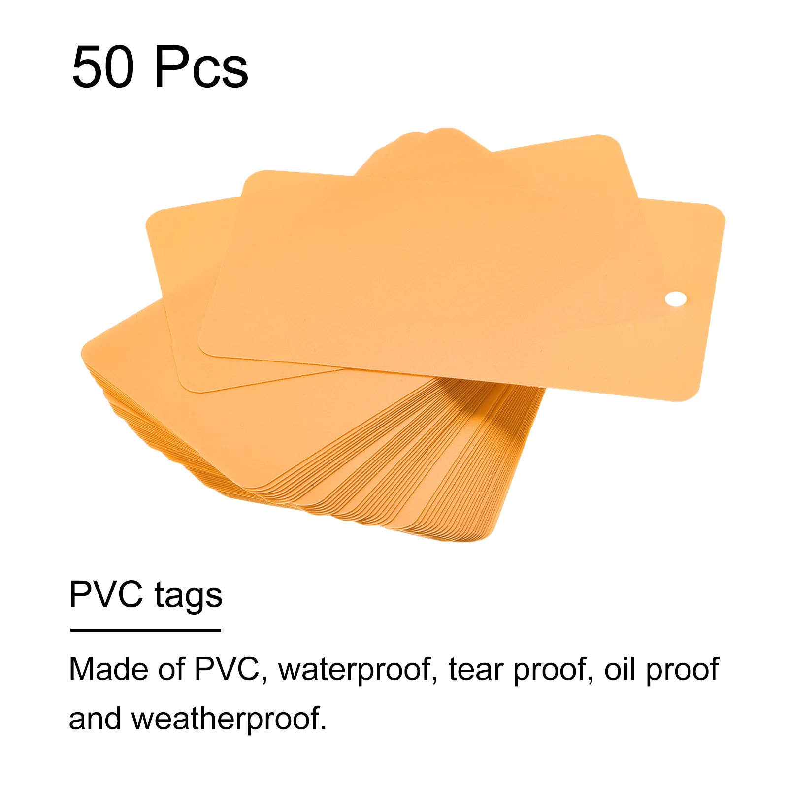 Uxcell 50Pcs Waterproof Wires Plastic Shipping Tags,for Product Identification Tags,Valve Marking,Outdoor Tagging 1.95x3.51 inch