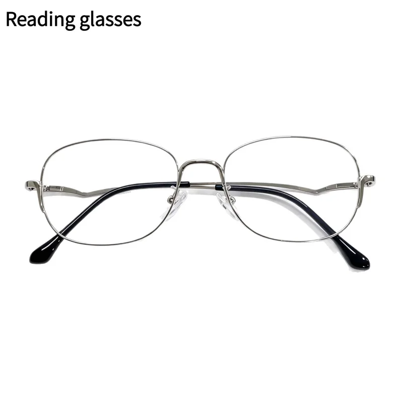 Oval big frame fashion metal glasses frame ladies middle-aged and elderly temperament reading glasses