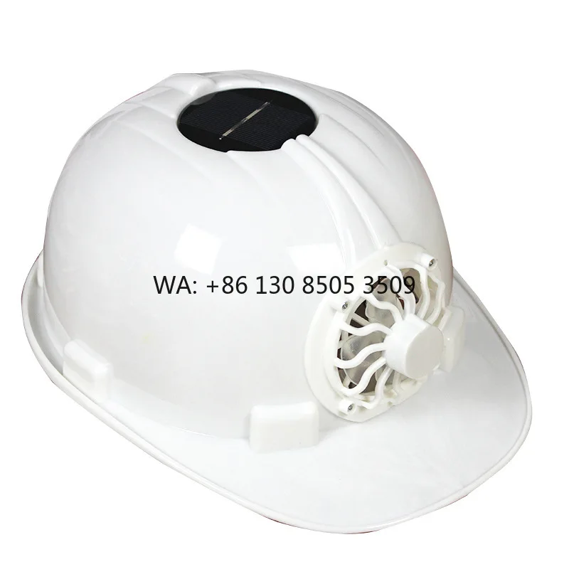 

Hotsale ABS Security Shield Safety Helmet Construction Full Brim Hard Hat with Solar Fan