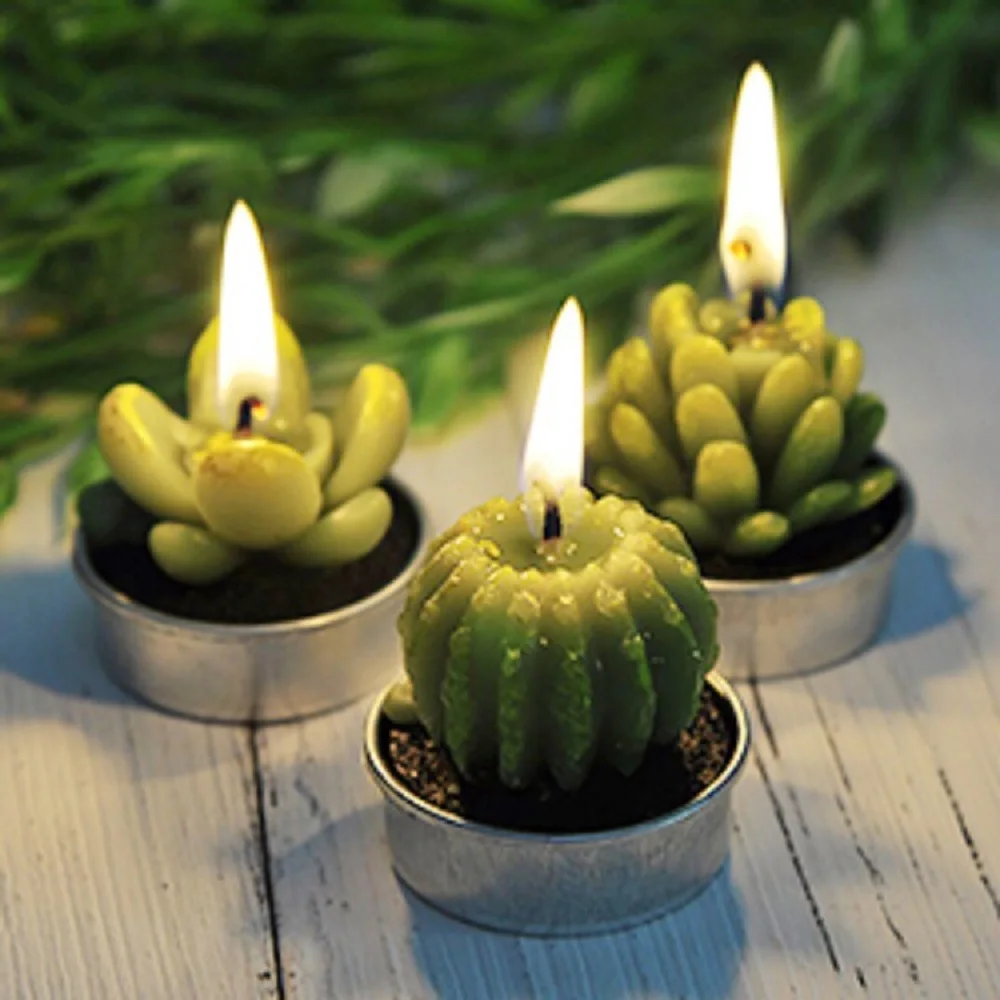 DIY Simulation Cactus Silicone Mold Mini Succulent Plant Candle Mold Soap Epoxy Resin Mold Cake Dessert Mousse Mold Home Decor