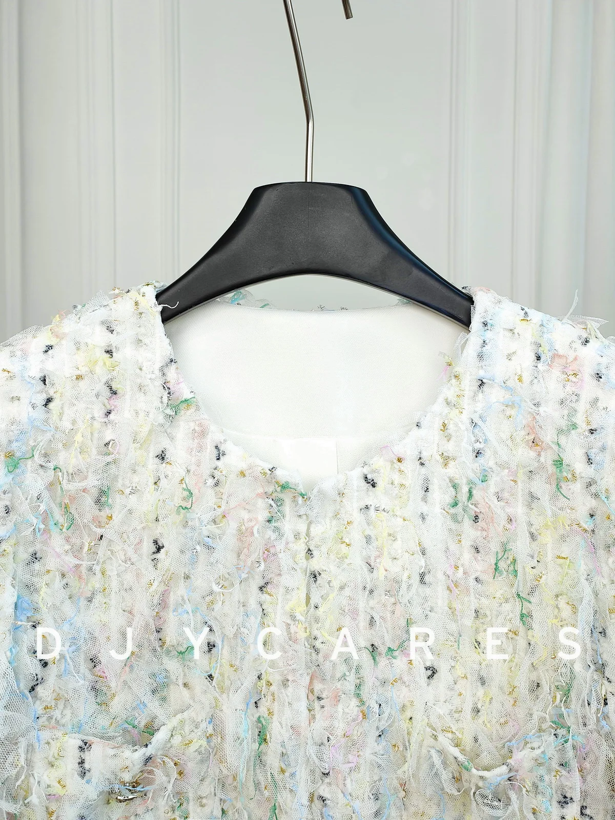 New  Stereoscopic Colorful Heavy Industry Tassel Design Fashionable Medium length Coat big  size