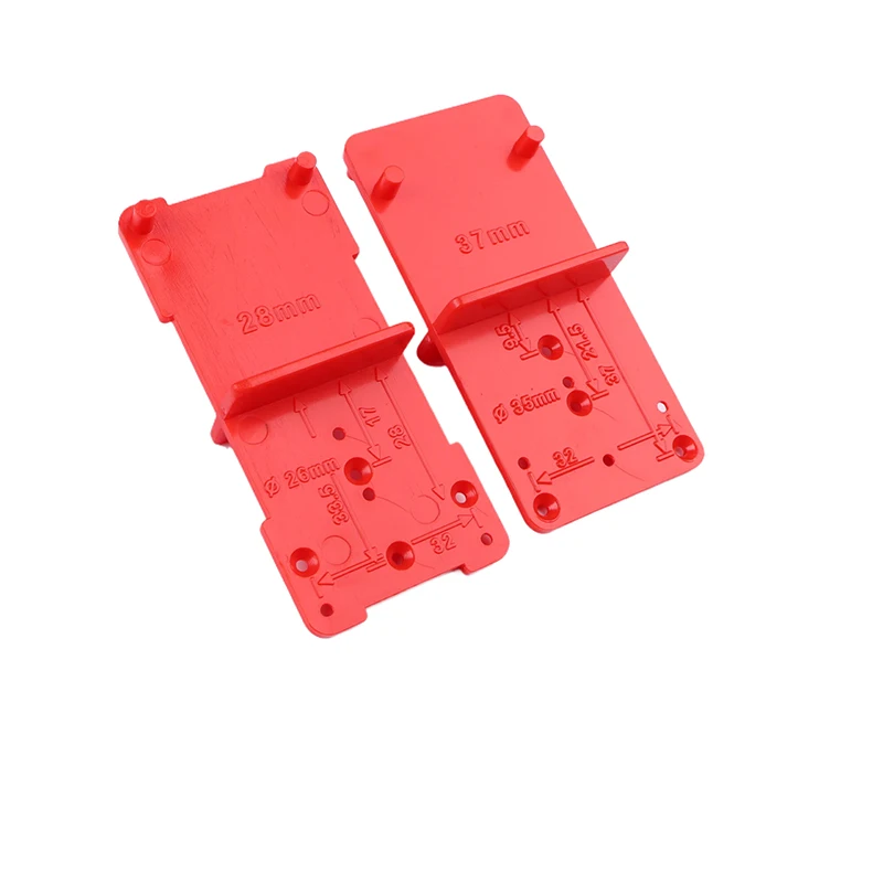 Woodwork Puncher Tool, 28/35-37mm Plastic Guide for Cabinet Hinge Hole Installation