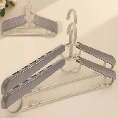 

10pcs Adjustable Heavy Duty Plastic Clothes Space Saving Non Slip Wide Shoulder For Closet Organizing Space Saving Hangers