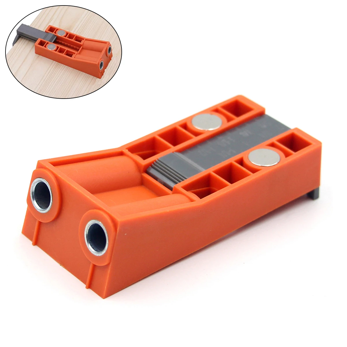 

Woodworking Double Pocket Hole Fixture Angled Hole Drill Locator for DIY Woodworking Clamping Drill Guide Locator Kits