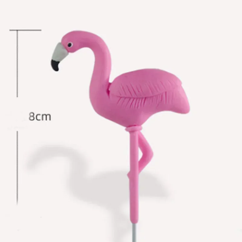 Cute Flamingo Cake Topper Tropic Party Summer Girl Birthday Wedding Decor Flamingo Gifts Hawaii Hawaiian Party Decoration 8CM