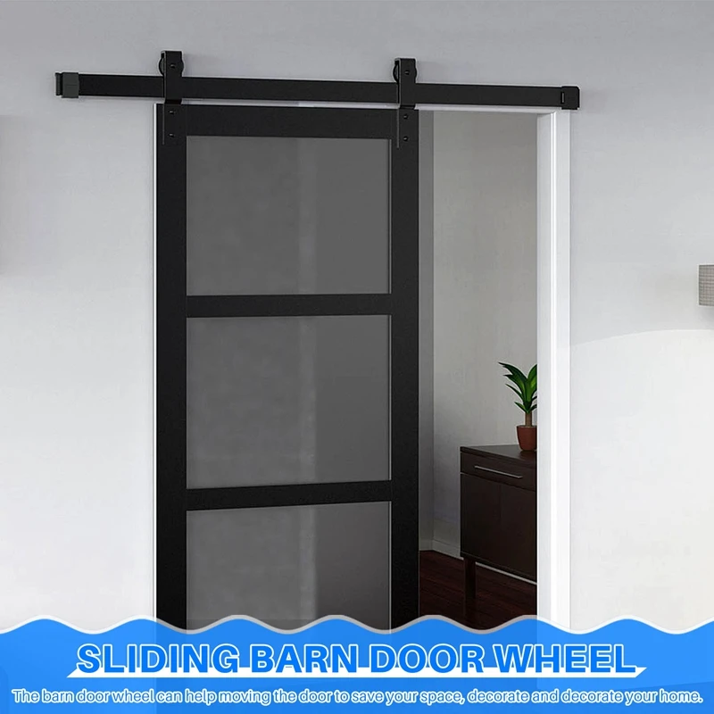 2Pcs Sliding Barn Door Wheel Heavy Duty Cabinet Window Pulley Roller Quiet Sliding Door Track Perfect For DIY Barn Door