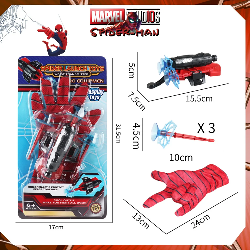 

NEW Marvel Spiderman Figure Toy Kids Cosplay Upgrade Glove Launcher Set Hero Launcher Wrist Toy Set Children Toys Christmas Gift