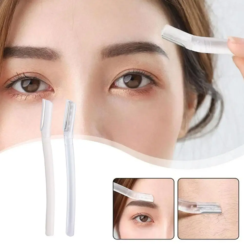 1pcs Beginner Safe Macro Long Eyebrow Razor Can Be Beauty Eyebrow Eyebrows Shaving With Replaced Knife Tool Scratch-proof R Y0R6