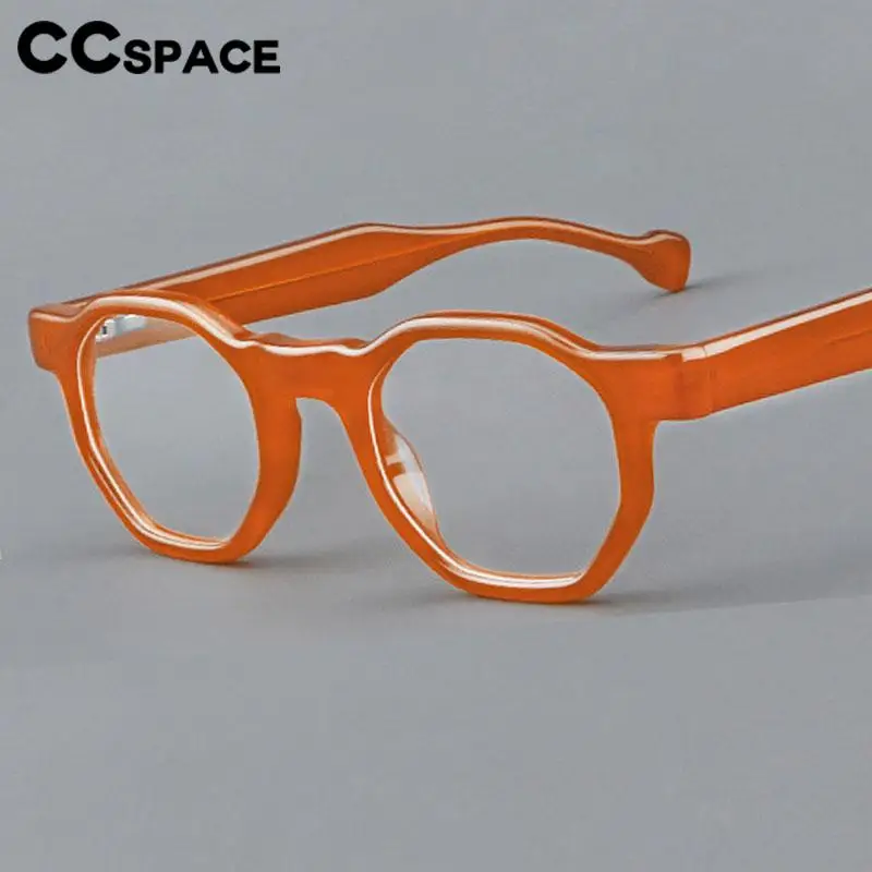 R57621 High Quality Acetate Glasses Frame Comfortable Spring Hinge Optical Prescription Eyeglasses Customizable Prescription