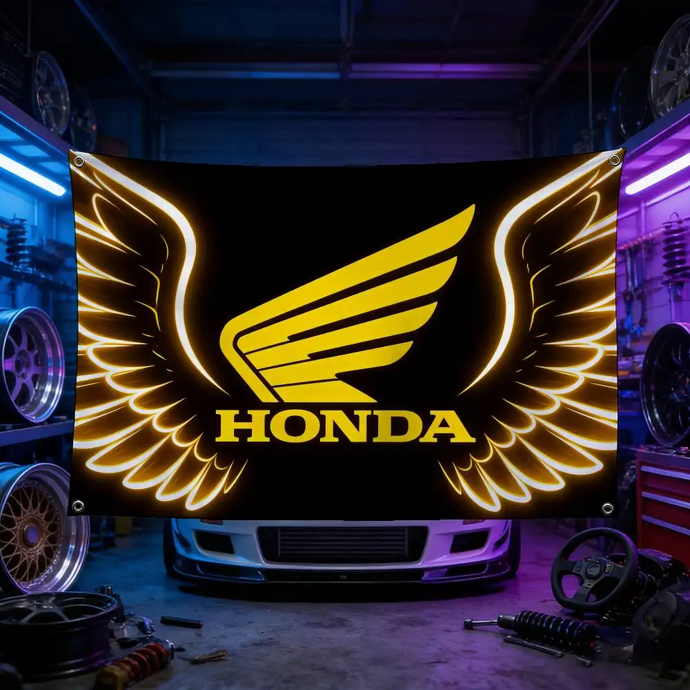 

Motorcycle For HONDA Flag 120g Brushed Polyester Sublimation Printing Durable Hanging Flag For Home Decor Event Graduation Gift