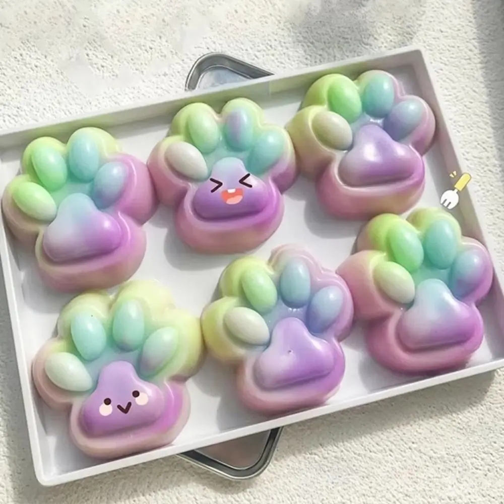 

Мягкая игрушка-антистресс «Кошачья лапка» с радужным градиентом, очень большая, для разминания, медленно восстанавливающая форму, мультяшная игрушка-фиджет для снятия стресса