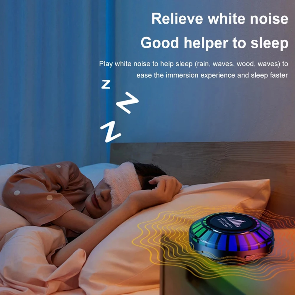 Bone Conduction Bluetooth Speaker APP Control Atmosphere Light Pickup Rhythm Lamp RGB HIFI Stereo Sound Box Wireless Speaker