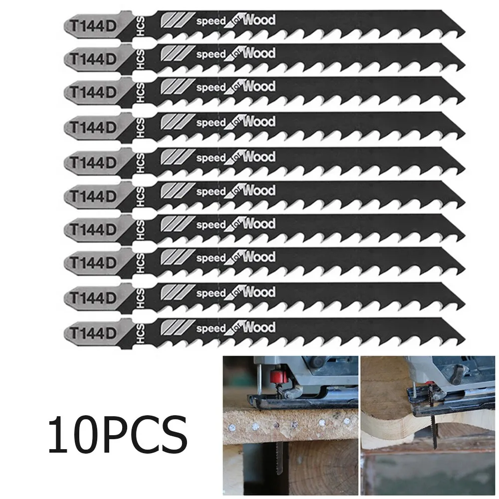 

Лезвия для сабельной пилы HCS T144D, для высокоскоростной резки дерева, подходят для твердой и мягкой древесины, 10 шт.