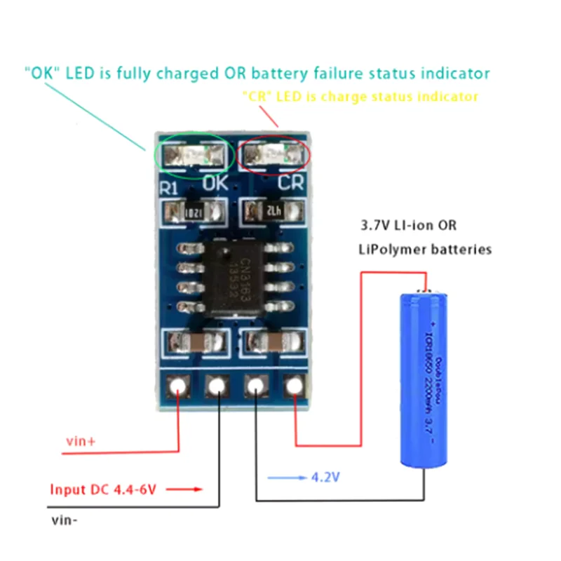 MPPT Solar Charge Controller 1A 4.2V 3.7V 18650 LiPo Li-ion Lithium Battery Charger Module SD05CRMA Solar Panel Battery Charging