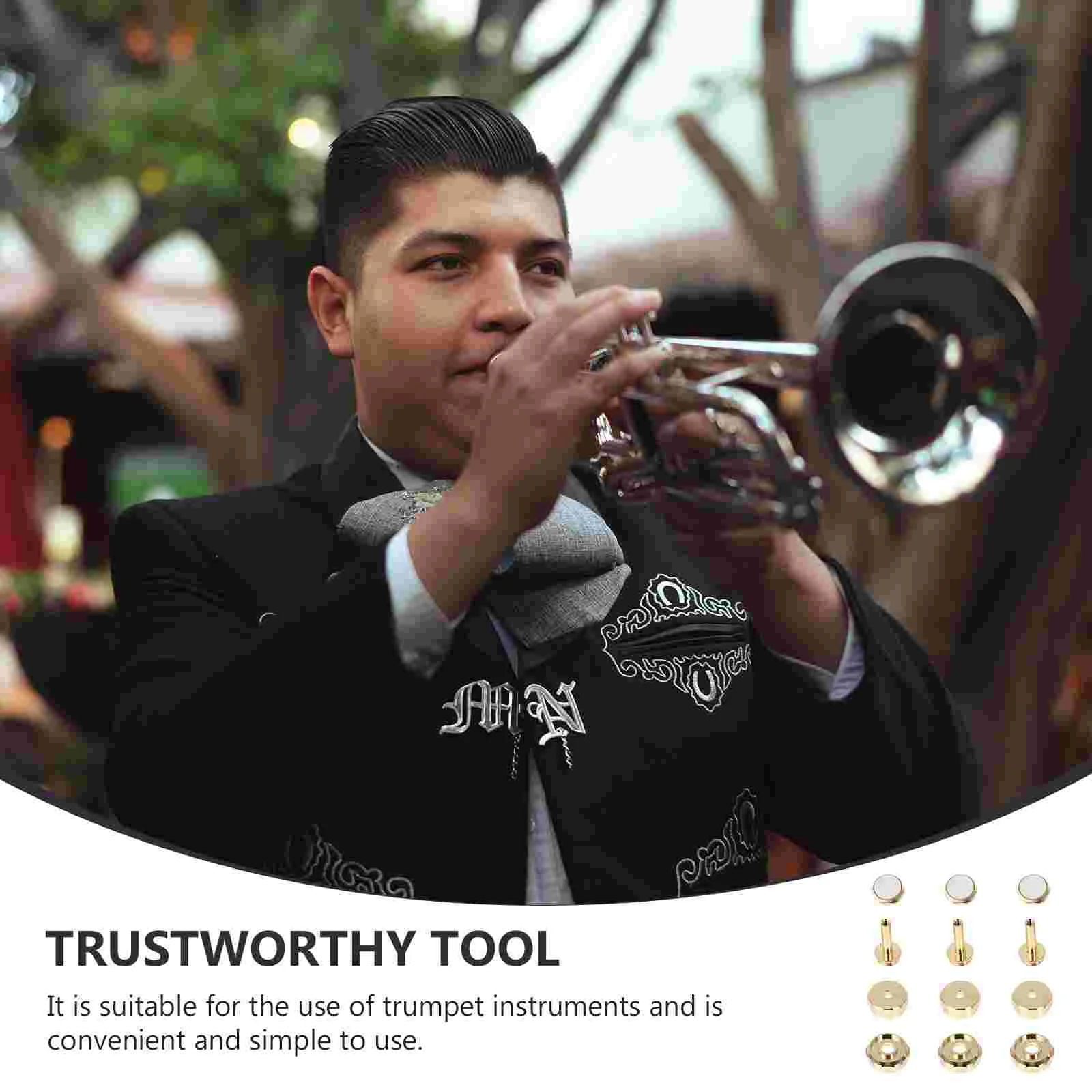 

Horn Small Button Trumpet Piston Buckle Musical Instrument Accessories White Tool