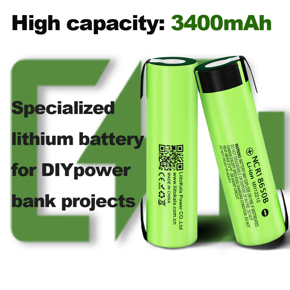 New Original NCR18650B 3.7 v 3400mah 18650 Lithium Rechargeable Battery Welding Nickel Sheet batteries