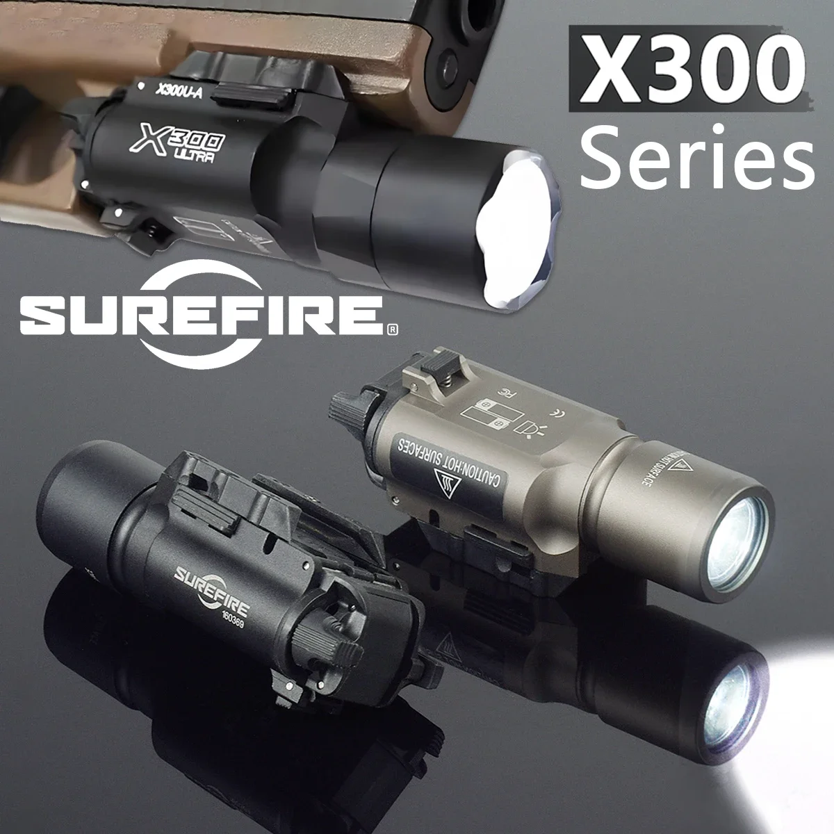 Linterna táctica Surefire X300 LED estroboscópica para fusil - imagen 3