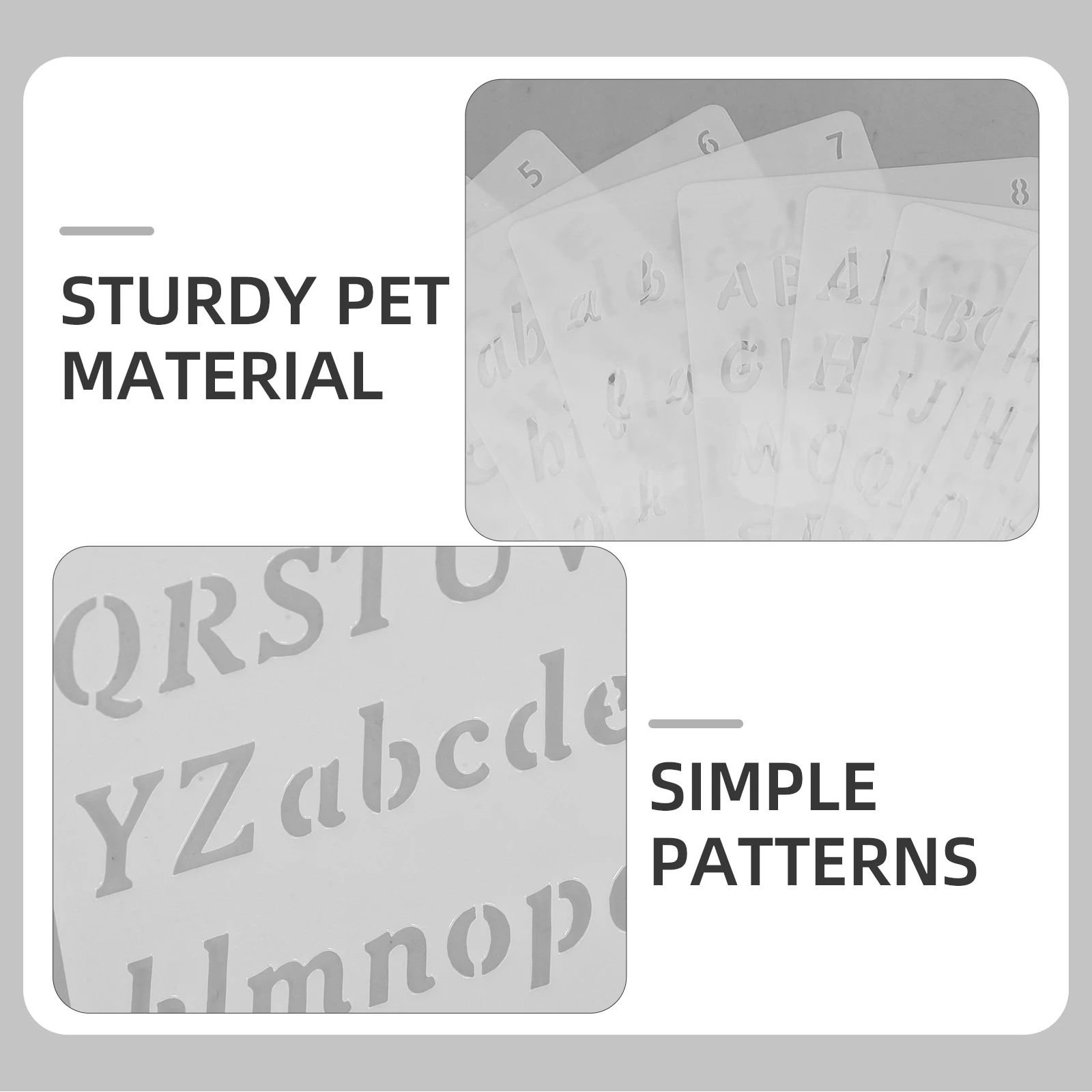 

12pcs Large Alphabet Stencil Number Letter Painting Templates For Diy Wall Decor Craft Art Projects Multi-Function Stencils For