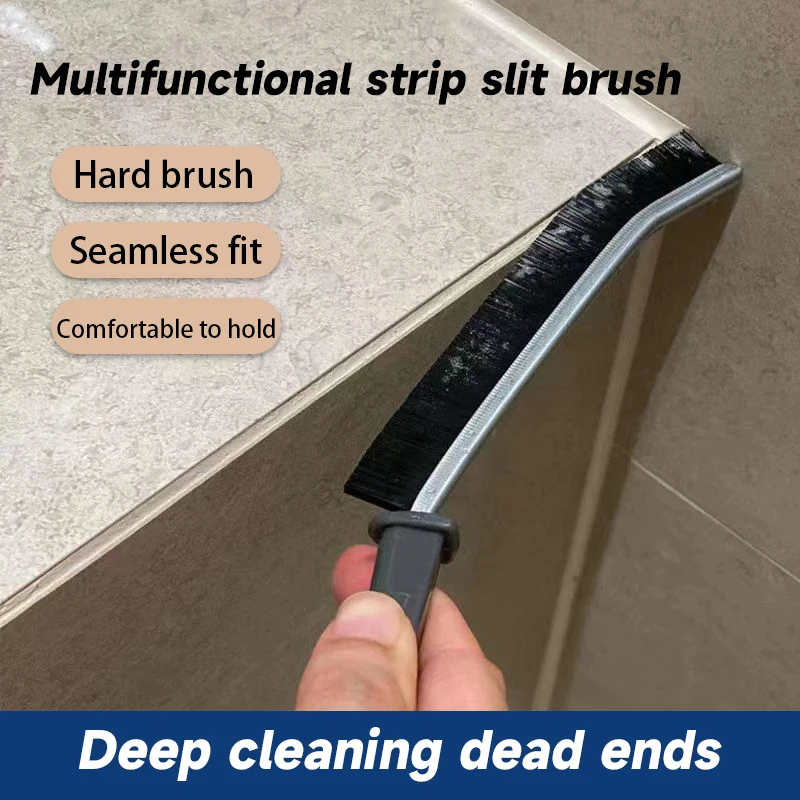 Household Cleaning Brush Bathroom Scrubber Radiator Crevice Cleaning Brush Multifunctional Thin Brushes Long Handle Ergonomic